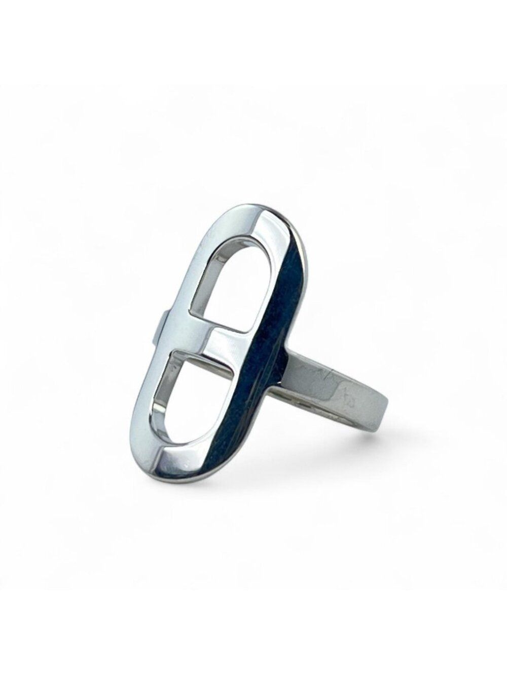 Hermes Ever Chaine D'ancre PM Ring Silver 48 French